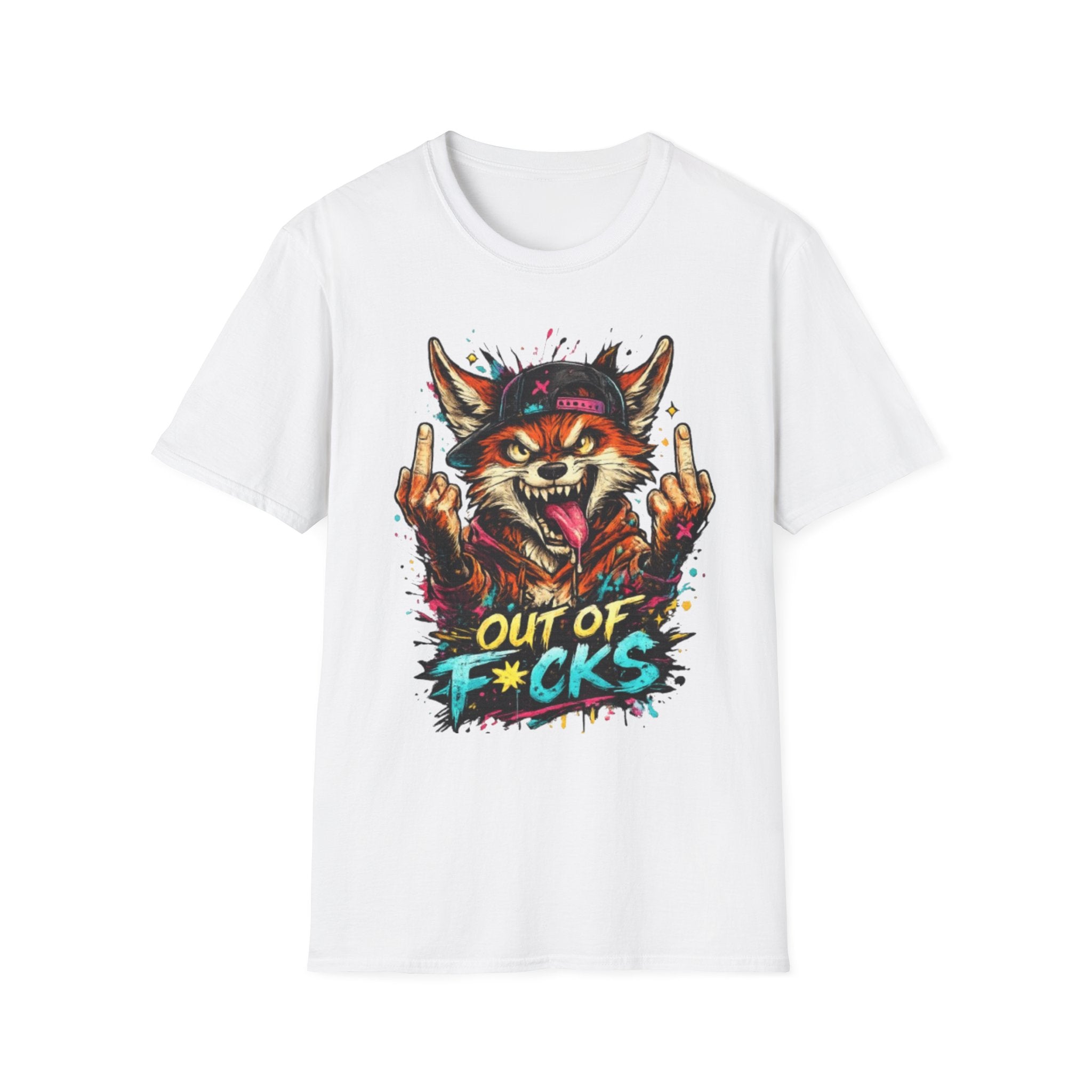 Out of F*cks Fox T-Shirt — Edgy Graphic Streetwear Tee
