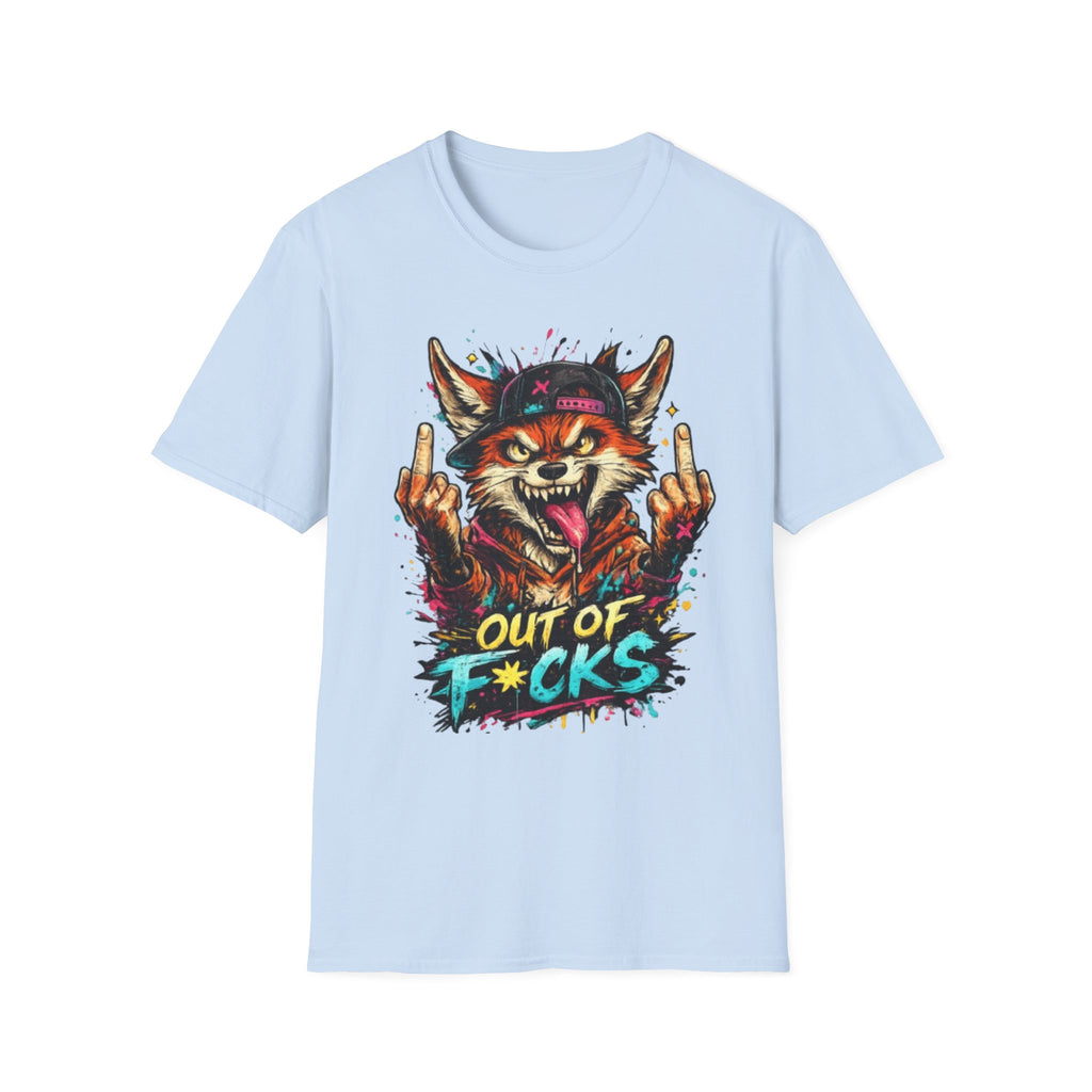 Out of F*cks Fox T-Shirt — Edgy Graphic Streetwear Tee