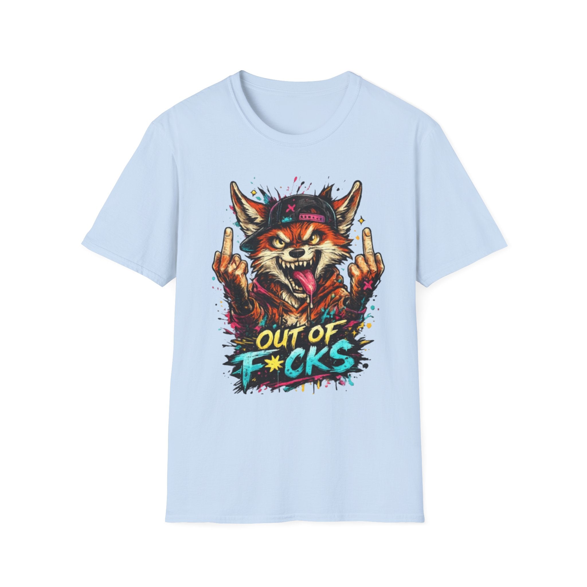 Out of F*cks Fox T-Shirt — Edgy Graphic Streetwear Tee