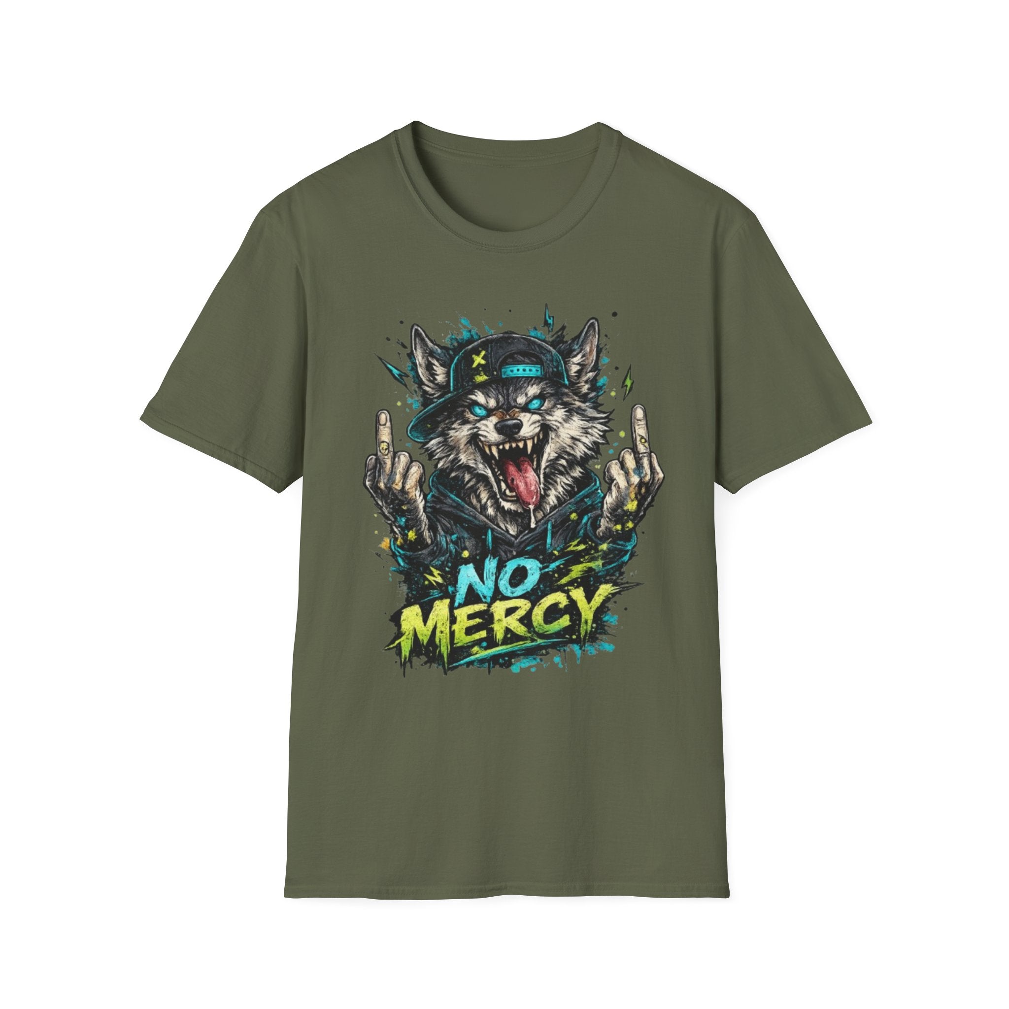 Wolf Graphic Tee — 'No Mercy' Streetwear T-Shirt