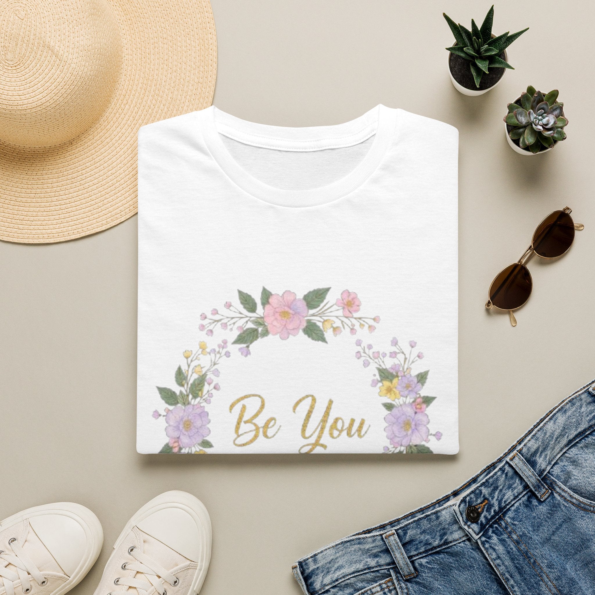 Be You Floral T-Shirt — Inspirational Women’s Self-Love Tee