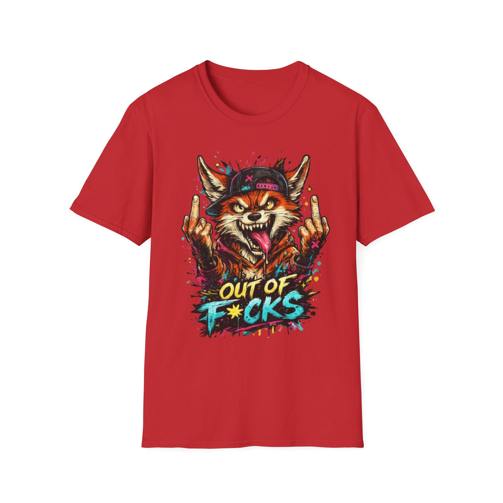 Out of F*cks Fox T-Shirt — Edgy Graphic Streetwear Tee