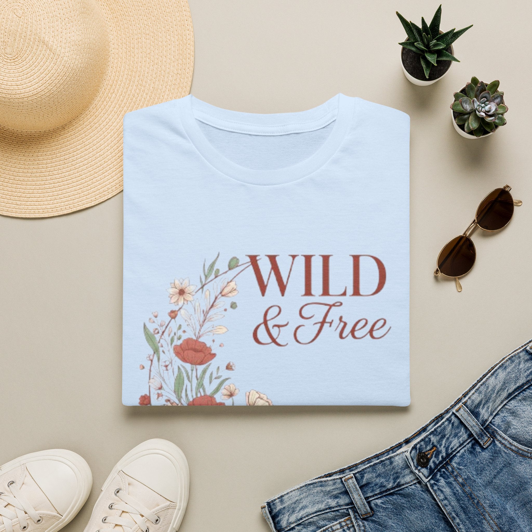 Minimal Floral Chest Tee — 'Be Kind' White T-Shirt
