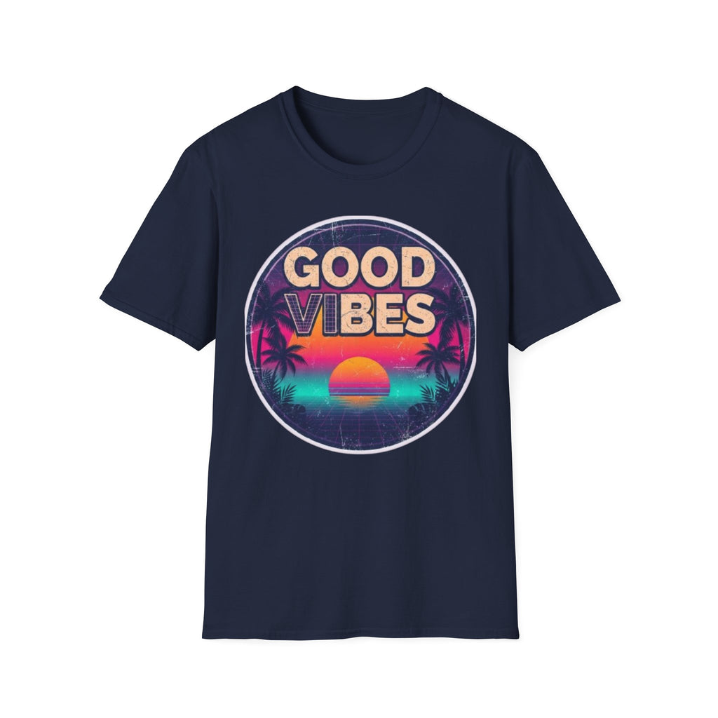 Good Vibes Retro Sunset T‑Shirt