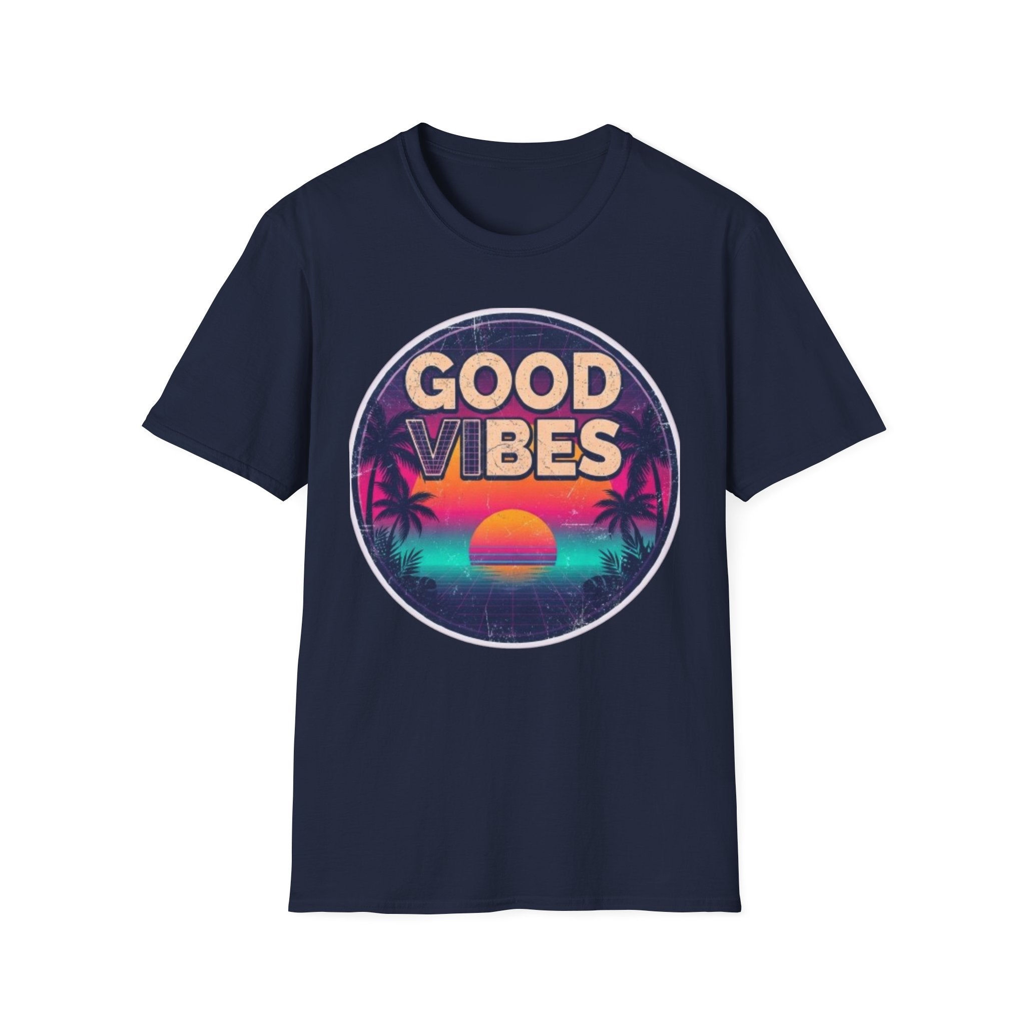 Good Vibes Retro Sunset T‑Shirt