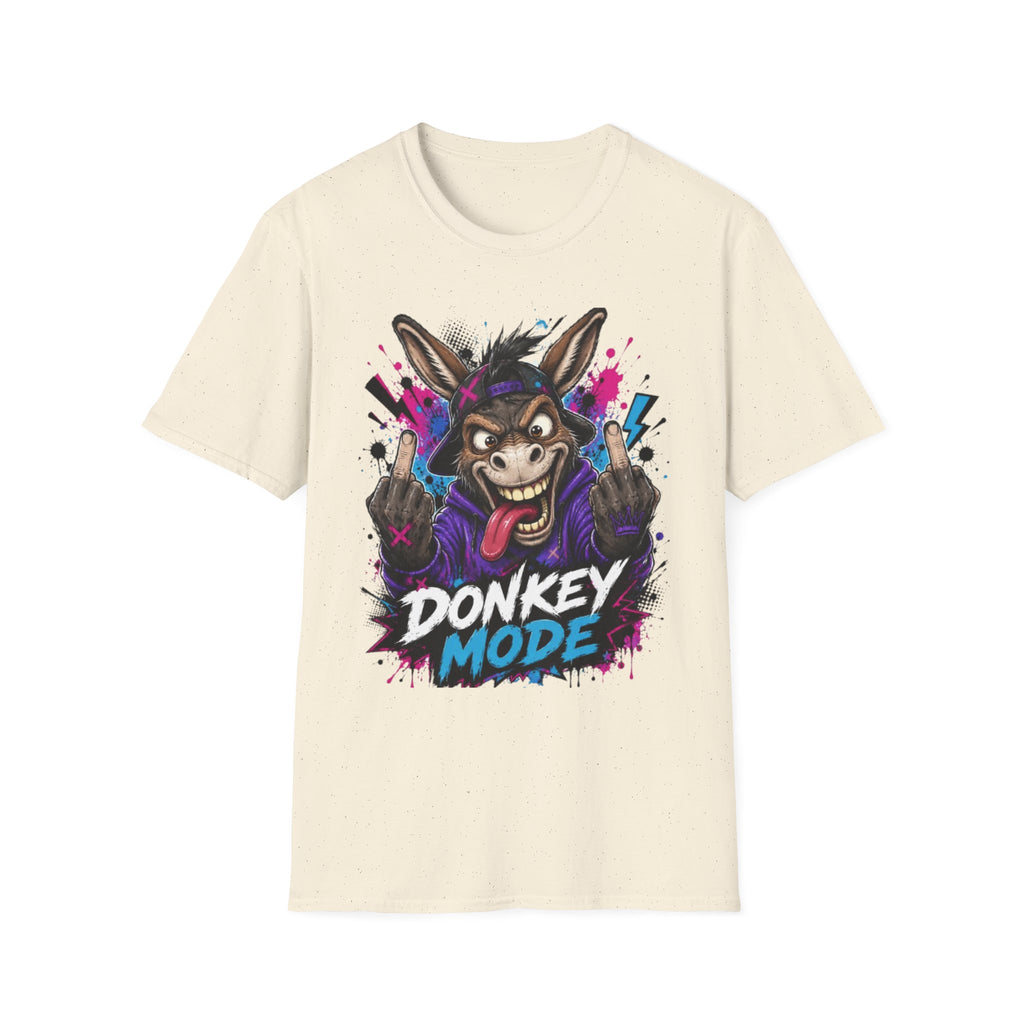 Donkey Mode Graphic T‑Shirt — Funny Donkey Face Streetwear Tee