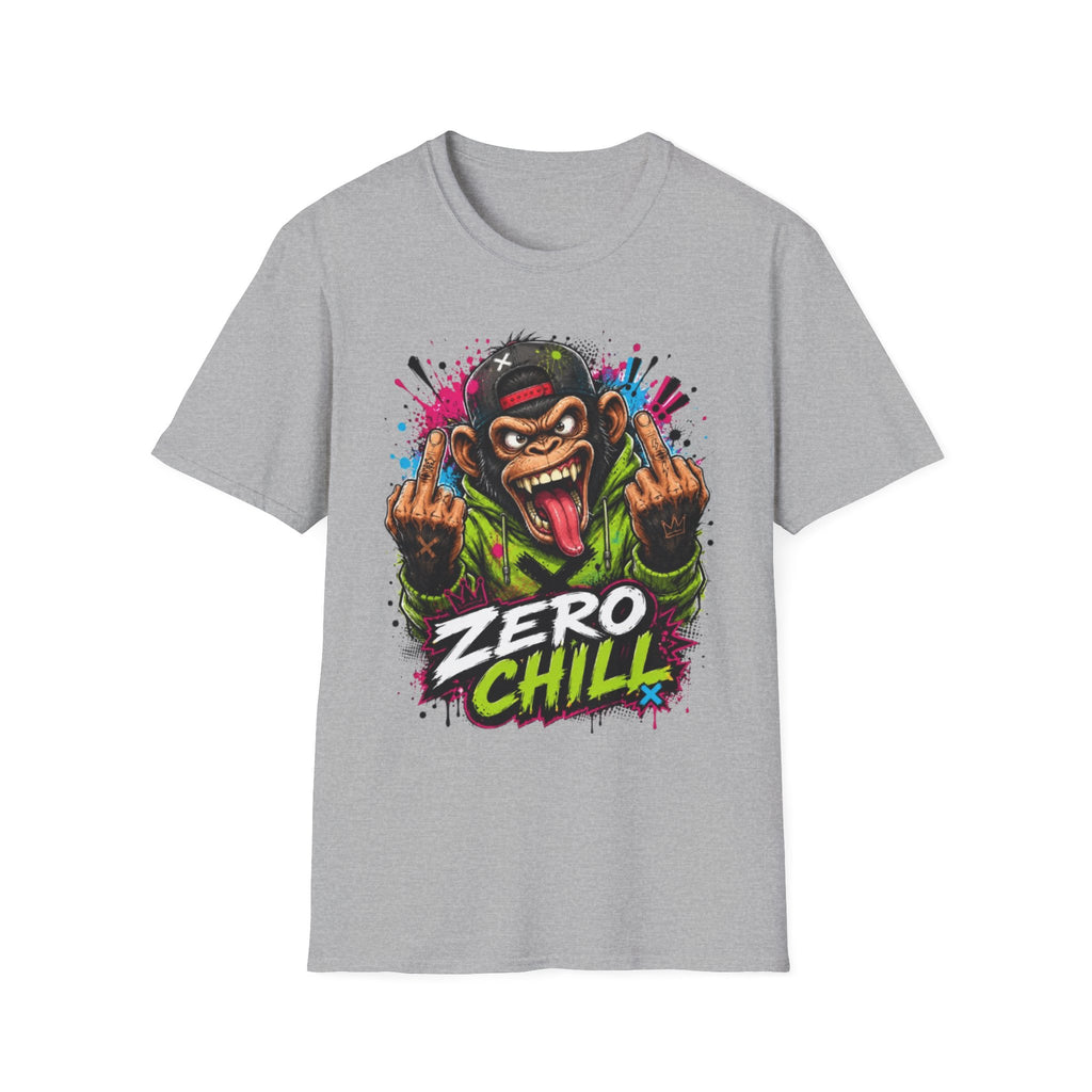 T-Shirt — 'Zero Chill' Angry Monkey Graphic Tee