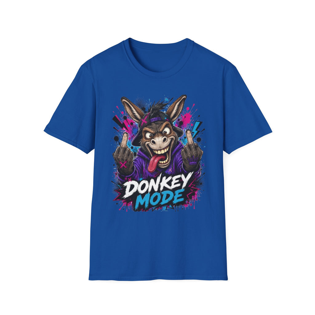 Donkey Mode Graphic T‑Shirt — Funny Donkey Face Streetwear Tee