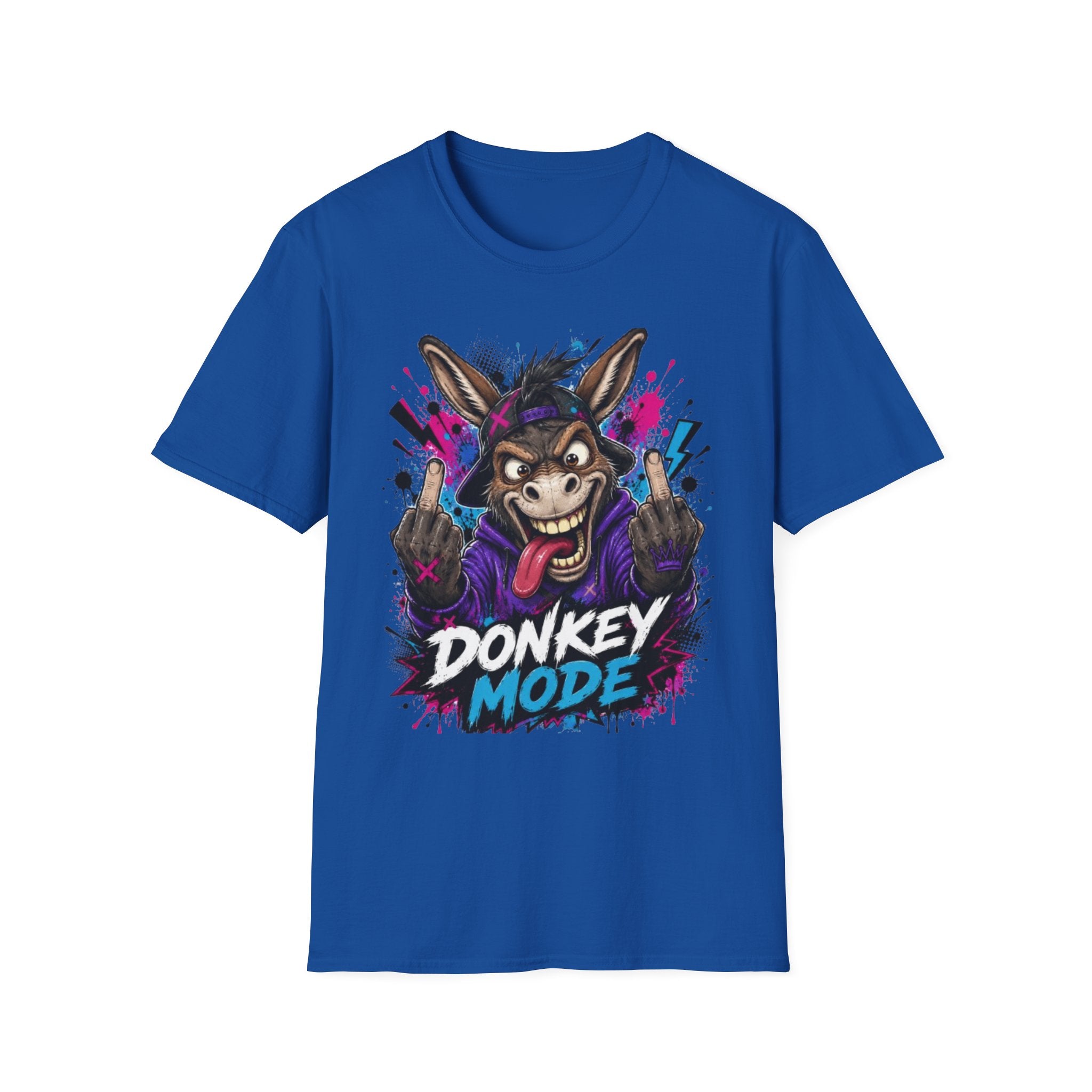 Donkey Mode Graphic T‑Shirt — Funny Donkey Face Streetwear Tee