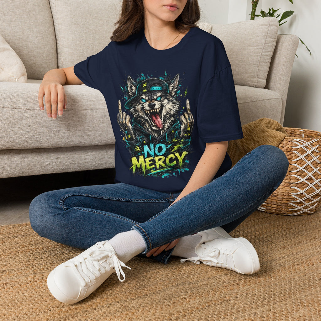 Wolf Graphic Tee — 'No Mercy' Streetwear T-Shirt