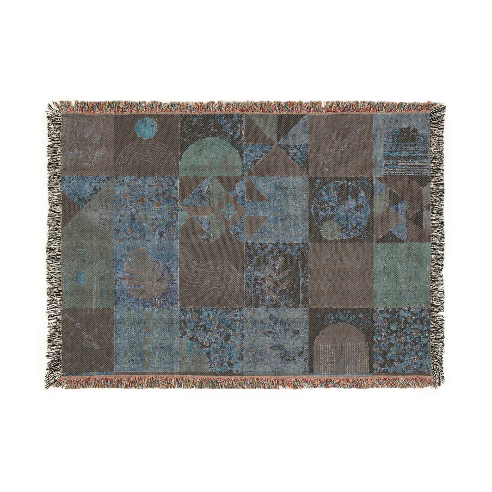 Boho Persian Throw Blanket | Woven Bohemian Medallion Home Decor