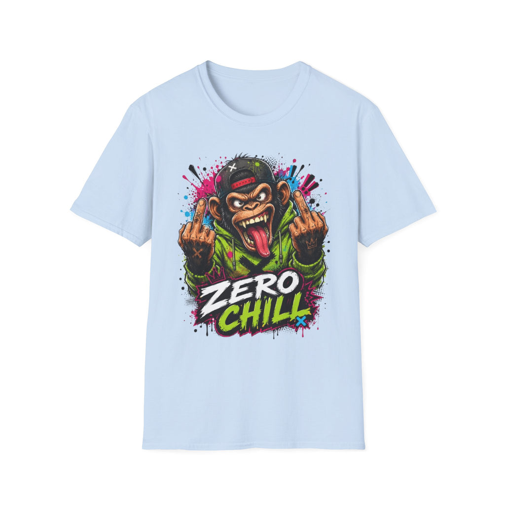 T-Shirt — 'Zero Chill' Angry Monkey Graphic Tee