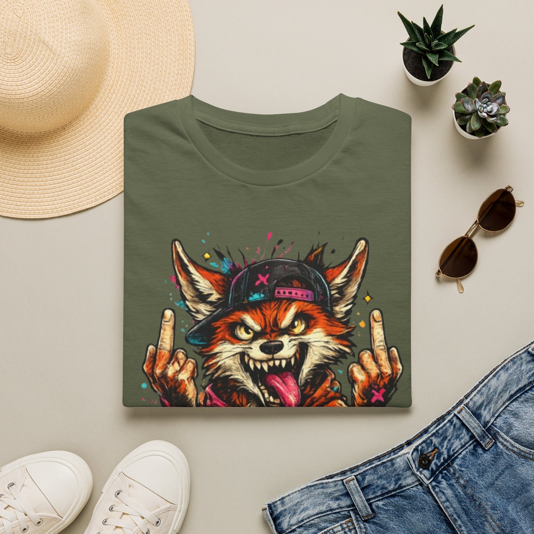 Out of F*cks Fox T-Shirt — Edgy Graphic Streetwear Tee