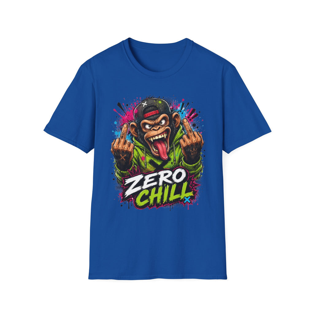 T-Shirt — 'Zero Chill' Angry Monkey Graphic Tee