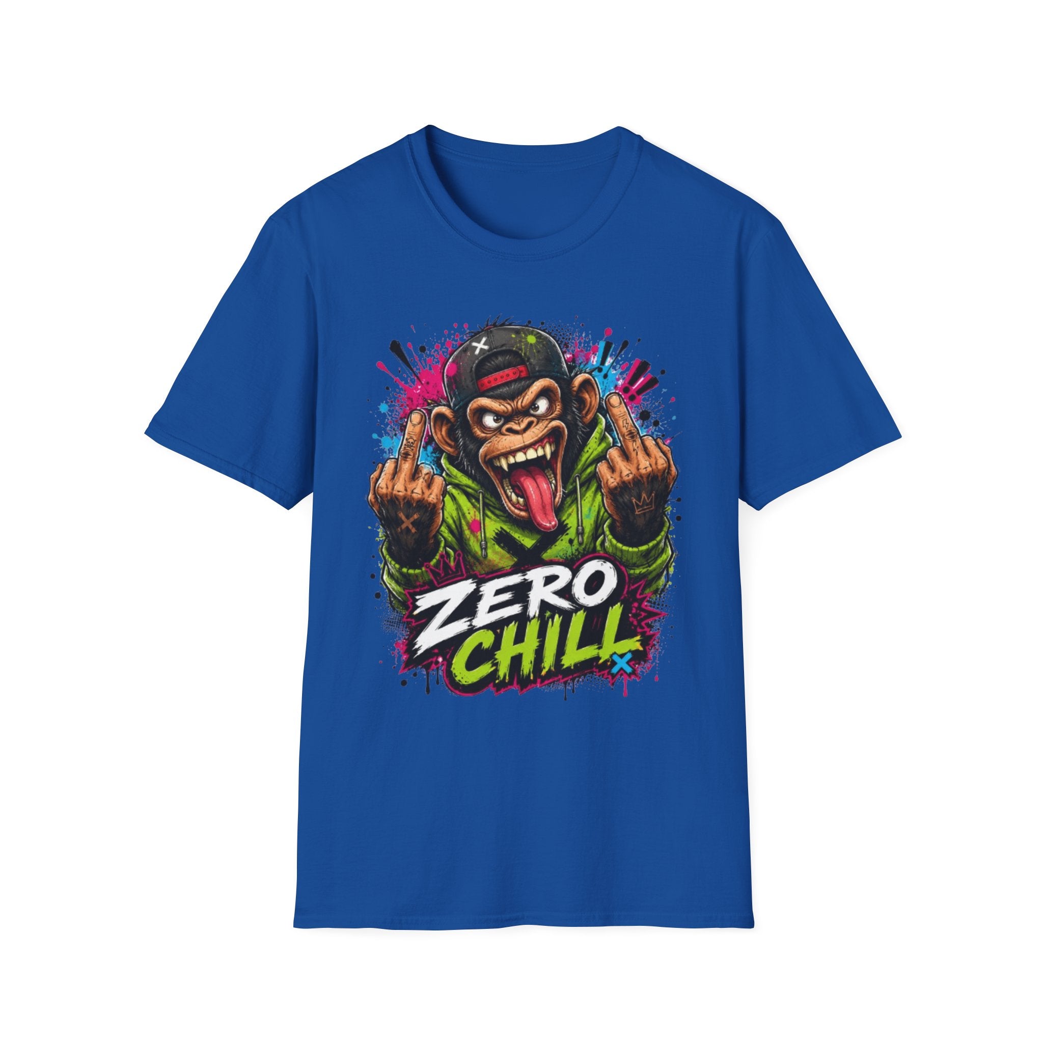 T-Shirt — 'Zero Chill' Angry Monkey Graphic Tee