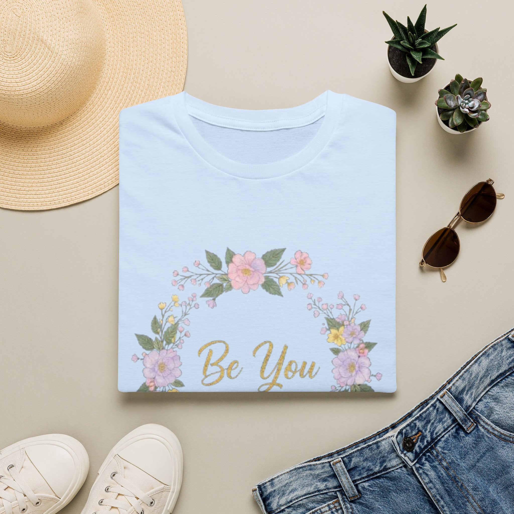 Be You Floral T-Shirt — Inspirational Women’s Self-Love Tee