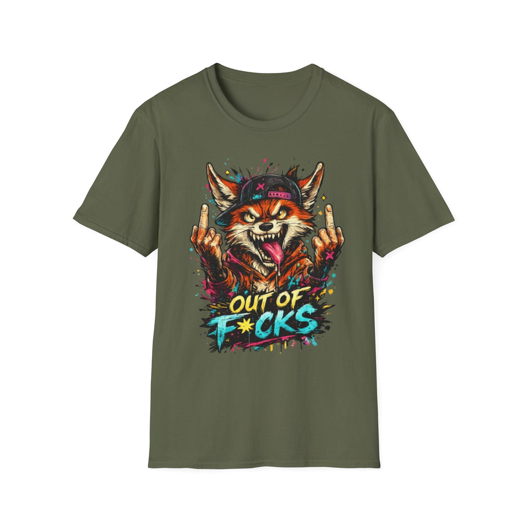 Out of F*cks Fox T-Shirt — Edgy Graphic Streetwear Tee
